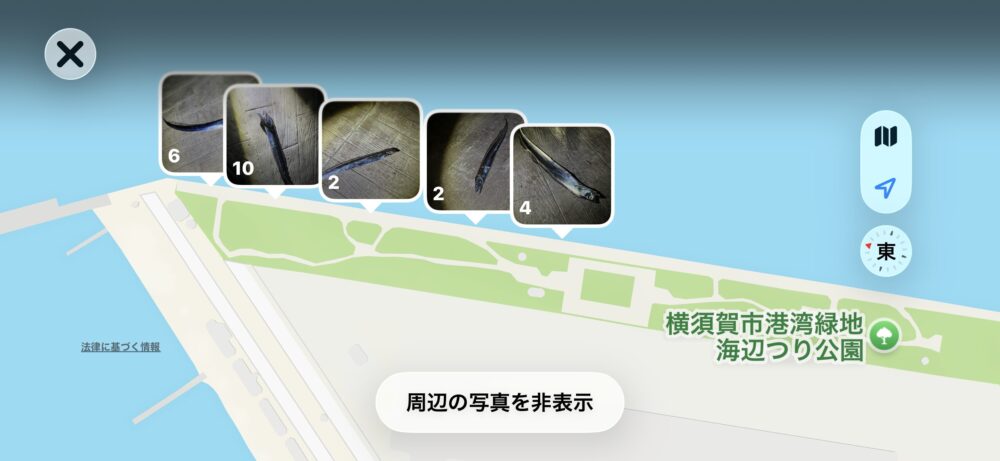 2024年、2025年にタチウオが釣れた場所